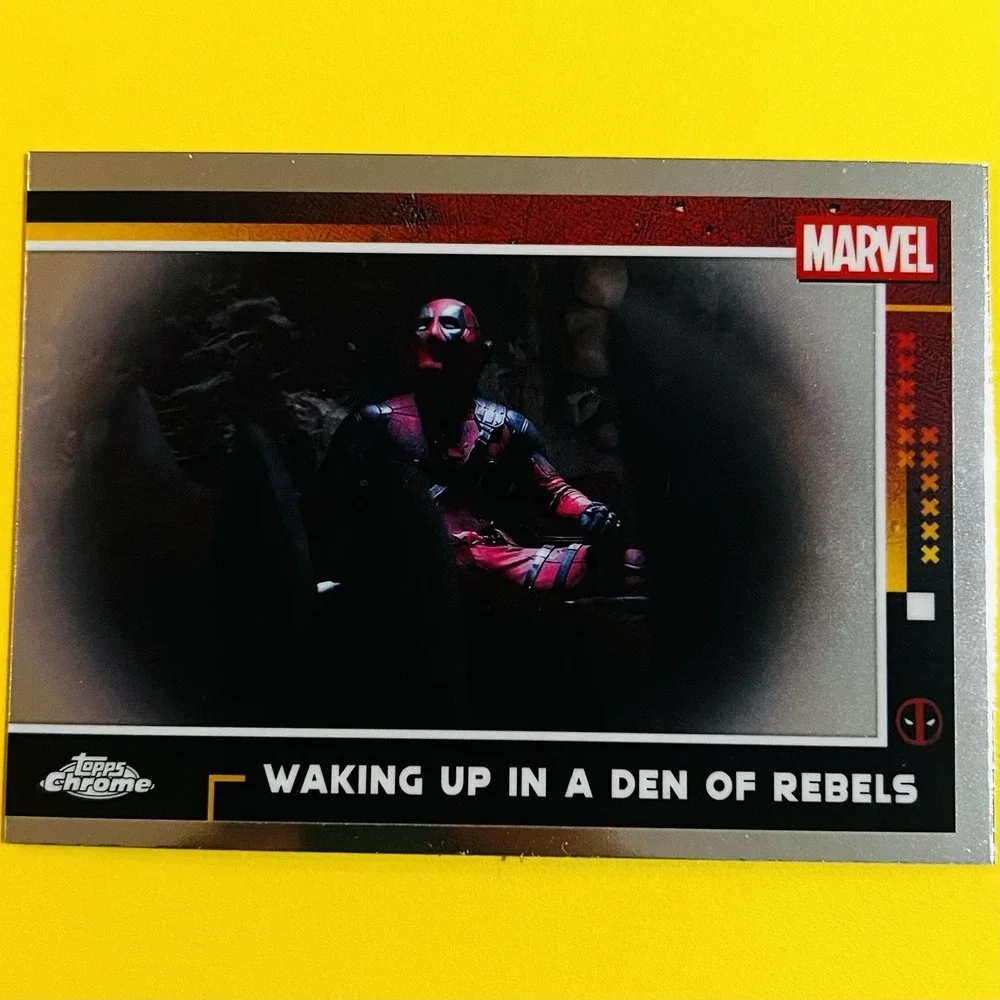 2025 Topps Chrome Marvel Deadpool #77 Waking Up In A Den of‎ Rebels